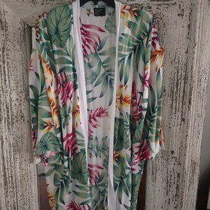 Tropical Print Swim Cover Up